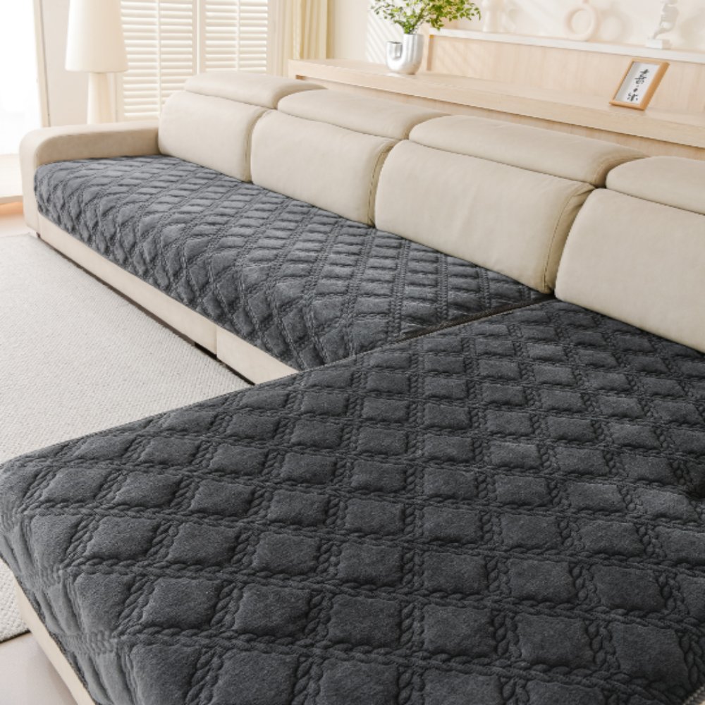 Couch Cushion Wheat Ear Checkered