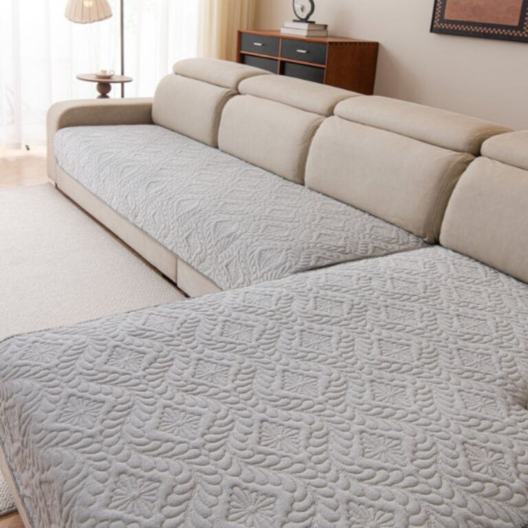Couch Cushion Embossed Wheat Waves