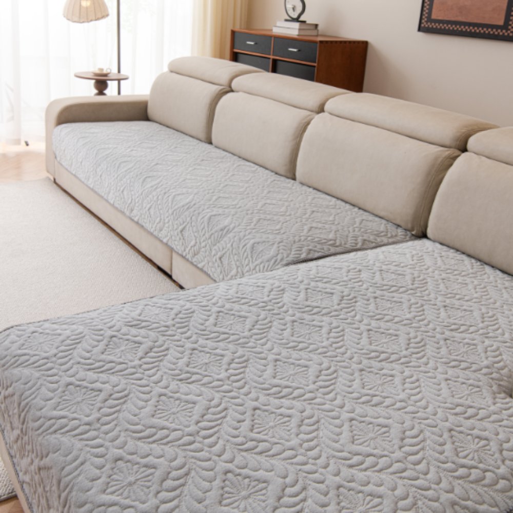 Couch Cushion Embossed Wheat Waves